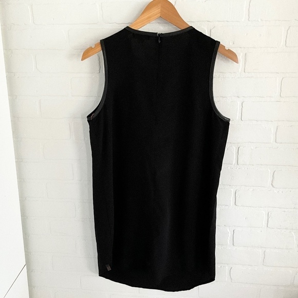 RUDSAK Leather Fringe Micro Dress Moto Biker Black Statement Sz M - Picture 10 of 16